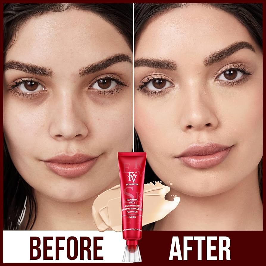 Fv Foundation Waterproof With Medium Coverage, Oil-Free & Long Lasting, Matte Orever Foundation Natural Beige 30g